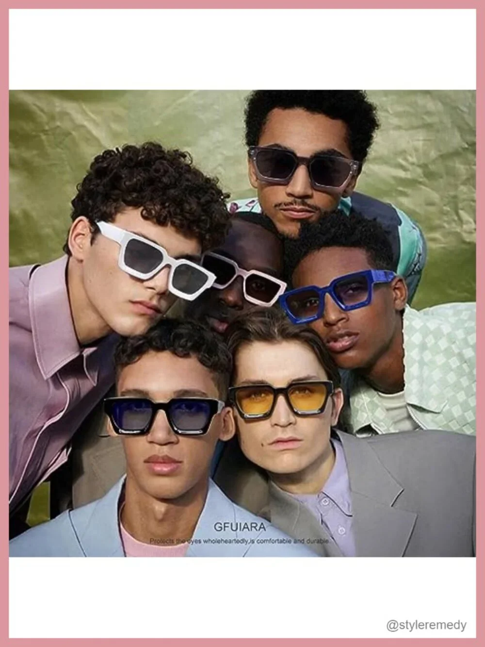 Thick Square Sunglasses UV400 Protection Unisex Sun Glasses